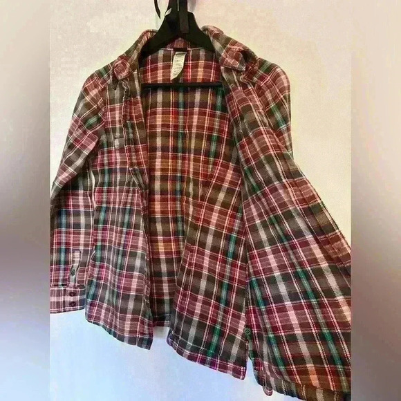 Women’s Patagonia 100% Organic Cotton Flannel Button Down Shirt Size 2 - Picture 3 of 9
